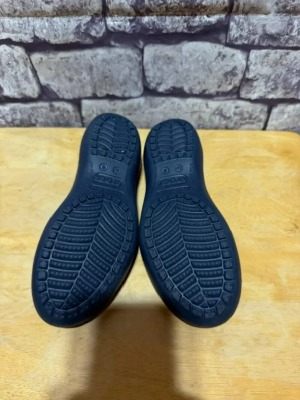 Crocs Navy Sling Back Slip On Flats Size 8